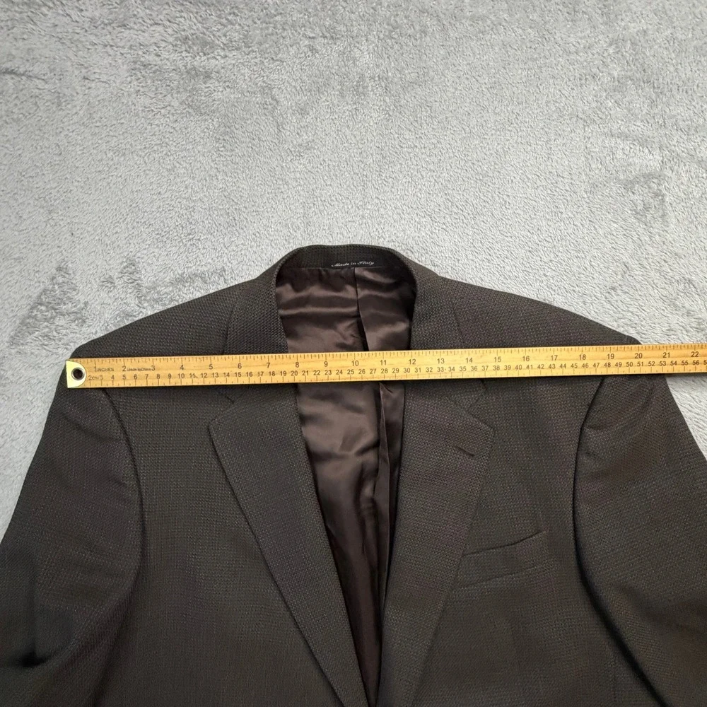 Murano Italy Brown Worsted Wool Blazer Sport Coat Mens 44 Dillard's B24 6428